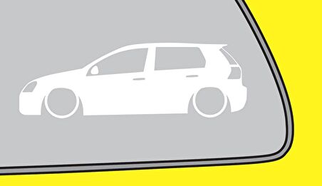 Golf mk5 basık kelebek cam stickeri 2 adet