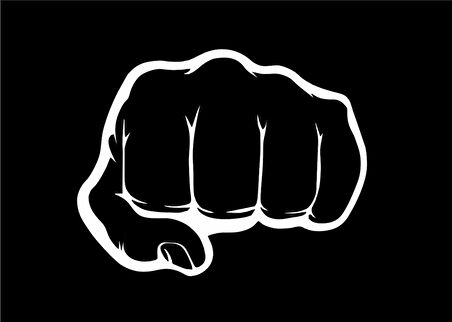 Yumruk funny araba stickeri 2 adet