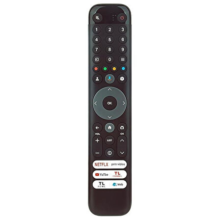 Tcl 75C655PRO İle Uyumlu Qled Tv Kumandası-Mikrofonlu