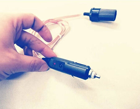12 ve 24 Volt Uyumlu Araç  Çakmaklık Uzatma Kablosu - 10 Metre
