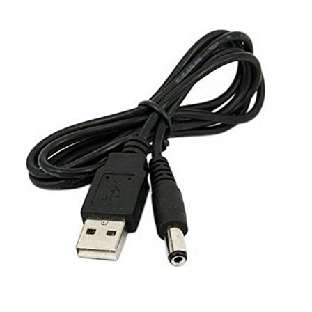 Usb To Dc 5.5 2.1mm Kalın Power Güç Çevirici Adaptör Kablosu