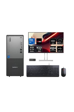 ThinkCentre Neo 50T G6 Ultra 5 225 16GB 2TB SSD RX550/4GB FDOS Masaüstü Bilgisayar + 23.8"