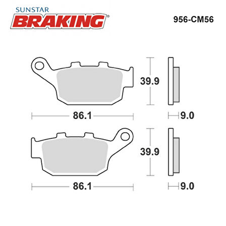 SİNTERLİ ARKA FREN BALATASI / SUZUKI / GW 250 INAZUMA / F / 250cc / ARKA  / 2012-2013-2014-2015-2016-2017