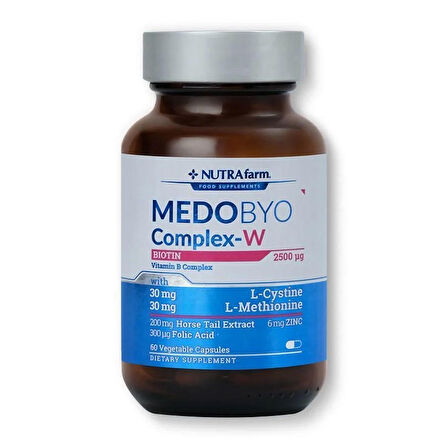 NutraFarm Medobyocomplex-W Biotin 60 Kapsül