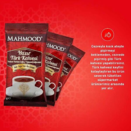 MahmoodTürk Kahvesi Sade 6 gr - Orta 8 gr - Şekerli 9 gr 12 Adet X 3