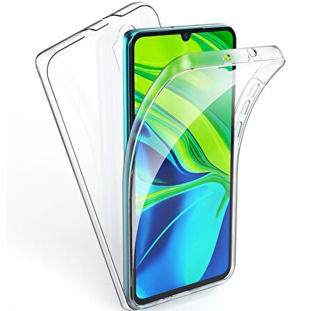 Gpack Xiaomi Mi Note 10 Pro Kılıf Ön Arka Şeffaf Silikon Koruma
