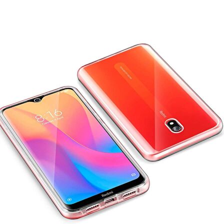 Gpack Xiaomi Redmi 8 Kılıf Ön Arka Şeffaf Silikon Koruma