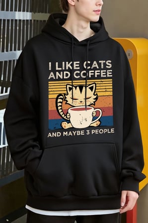 Sevimli Ve Mutlu Alışveriş Ayı Desen Sonbahar Erkekler Moda Hoody Cep Rahat Spor Giysiler Pol