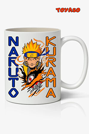 Naruto Kurama Anime Temalı Beyaz Kupa Bardak Sevgiliye Arkadaşa Hediye