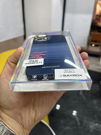 İPhone 13/14 Uyumlu Karbon Kılıf Gizli MagSafe Özellikli Kapak