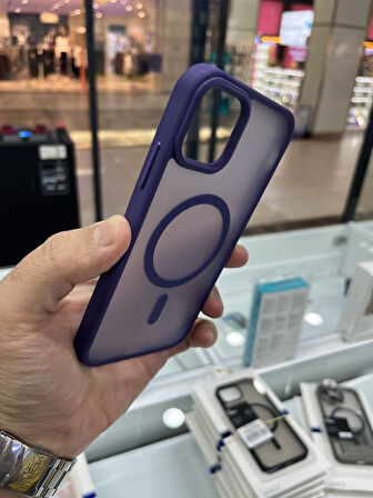 İPhone 13 Mat Yüzey MagSafe Şarj Özellikli Kılıf