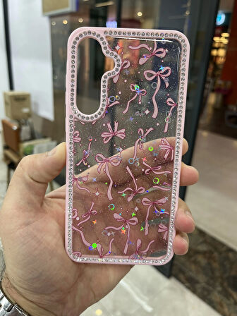 Samsung Galaxy S24 FE Kenarları Elmas Taşlı Kapak Premium Darbe Korumalı Kılıf