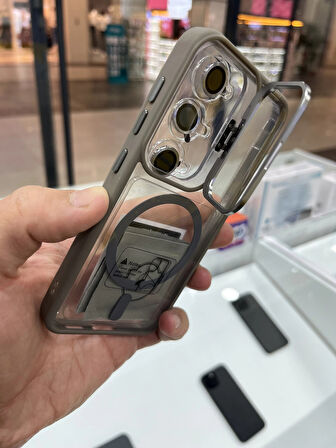 Samsung Galaxy S24-S25 Uyumlu Kılıf MagSafe Wireless Şarj Özellikli Setro Silikon
