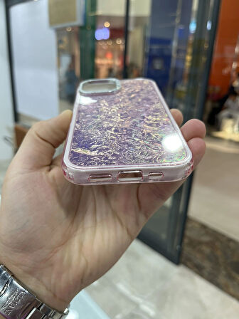 İPhone 15 Kamerası Taşlı Renkli Hologram Kılıf