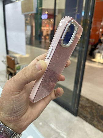 İPhone 15 Kamerası Taşlı Renkli Hologram Kılıf