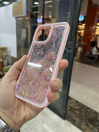 İPhone 15 Pro Max Kenarları Elmas Taşlı Kapak Premium Darbe Korumalı Kılıf