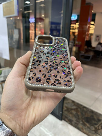 İPhone 16 Pro Kenarları Elmas Taşlı Kapak Premium Darbe Korumalı Kılıf