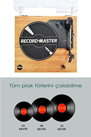 Record Master TT202J 3 Devir(33,45,78) Plak Çalar