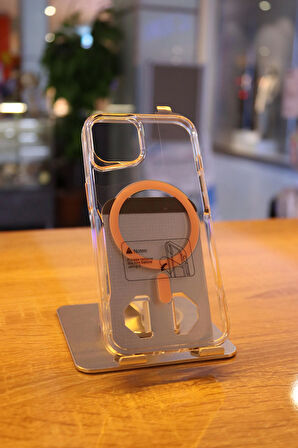 İPhone 13 ve İPhone 14 Uyumlu MagSafe Özellikli Kamera Kısmı Estetik Sararma Yapmayan Premium Kapak Pembe Kılıf