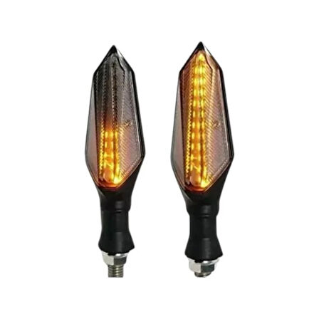 Motobir Sinyal Takımı Kayan Led Sarı Parklı Mavi Universal
