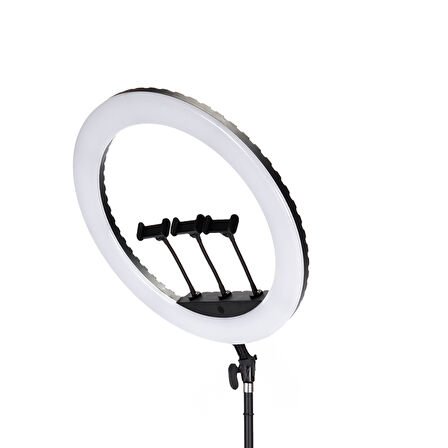 Lopard 52cm Işıklı 3lü Telefon Tutucu Ring Light — Uzaktan Kumandalı, Ayarlanabilir Işık, 360°