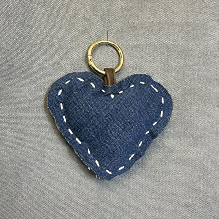 Uretti - Ege 7366 7116 El Yapımı Kalp Model Dantel Ve Püskül Şerit Anahtarlık