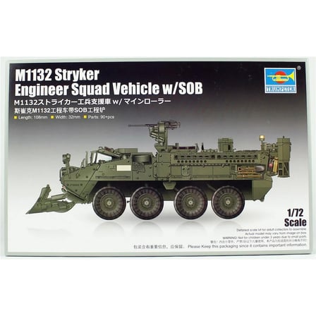 1/72 M1132 Stryker mühendislik ekibi w/SOB APC Aracı maketi, Trumpeter 07456
