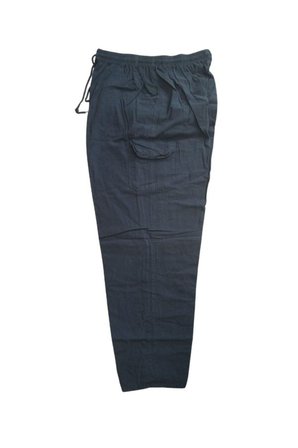 %100 Keten Süper Battal Pantolon 6XL-7XL-8XL | Bel Lastikli, Yandan Cepli Rahat Kesim