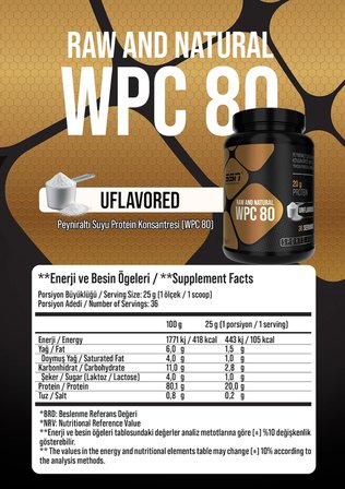 100% Pure & Natural WPC-80 Whey Protein Concentrate Duo 1800G (2li)