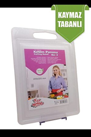 Kesme Tahtası Plastik Büyük Kesme Sunum Tahtası Kesim Panosu 225x325 Mm Royaleks-FR-108