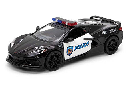 Kinsmart 1:36 Ölçek 2021 Corvette -Police Edition