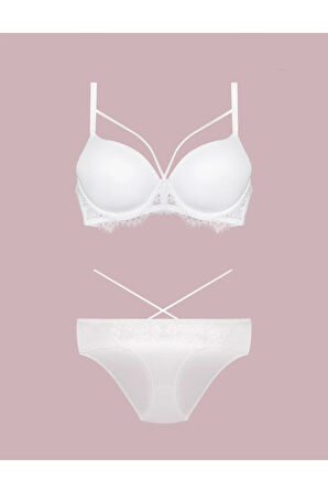 Kadın Desteksiz Sütyen Ve Külot Takım 80-95b