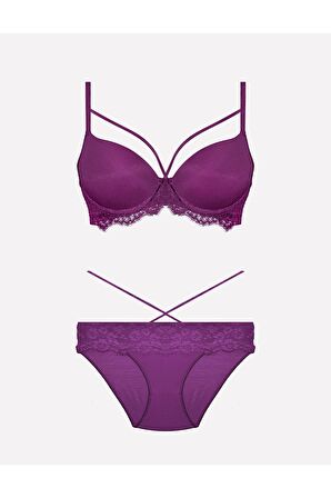 Kadın Desteksiz Sütyen Ve Külot Takım 80-95b