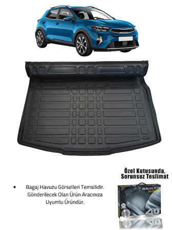 Sahler Kia Stonic 2017+ Uyumlu 4.5D Premium Havuzlu Oto Paspas ve Liner Marka 3D Bagaj Havuzu