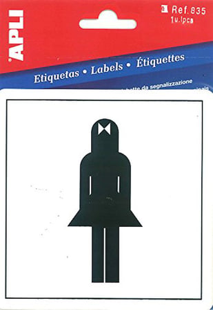 Aplı Yapışkanlı Kağıt Uyarı Etiketi (Kadınlar Tuvaleti) 114X114 Mm (1 Adet) Ref-835