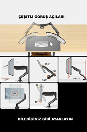 Tayfun 17-35'' Masa Üstü Hareketli  Led Monitör Tutucu Askı Aparatı