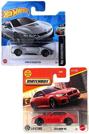 2 Araç Set - Hot Wheels Bmw i8 Roadster & Matchbox 2023 BMW M2 (1/64)