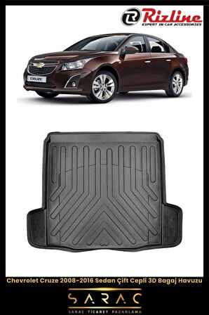 Rizline Chevrolet Cruze Sedan 2009 Model Çift Cepli 3D Bagaj Havuzu