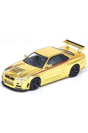 SLNN Nessiworld 1/64 Nissan Skyline Gt-r Nismo Gold
