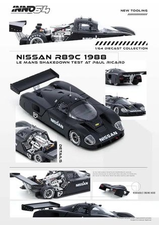 MİNİ GT 1:64 NİSSAN R89C LE MANS SHAKEDOWN TEST AT PAUL RICARD 1988