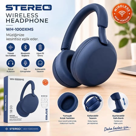 1000XM5 KAFA ÜSTÜ BLUETOOTH KULAKLIK