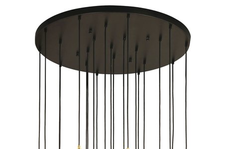 LampaLuce Pioggia Tasarımı Modern Yüksek Tavan Sarkıt Avizesi 21'li Altın 55x150cm