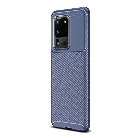 Gpack Samsung Galaxy S20 Ultra Kılıf Negro Karbon Dizayn Silikon