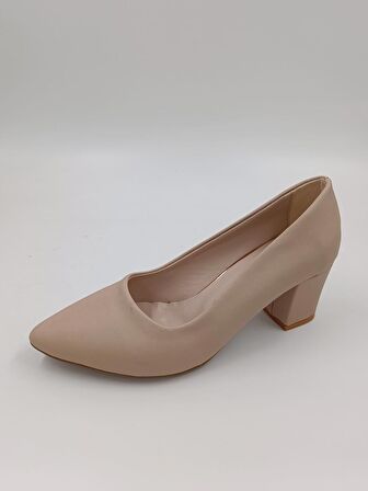 SOLMAZ LESSA TEN SATEN TOPUKLU AYAKKABI