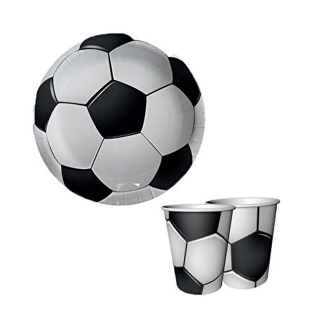 Futbol Tabak Bardak 8 li