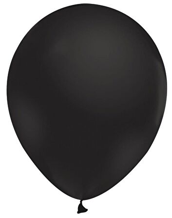 100 lü Metalik Siyah Balon 12 inç