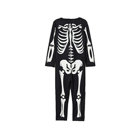 Halloween Çocuk İskelet Fossorlu Kostüm 3-4 Yaş