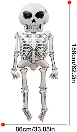 Halloween İskelet Folyo Balon 158x86 cm