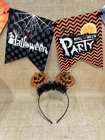 Halloween Taç Bal Kabağı Parlak