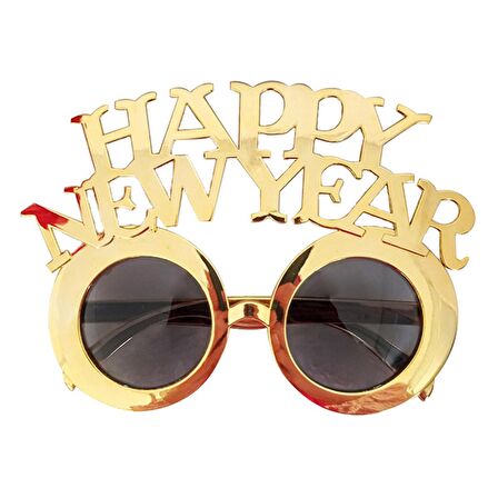 Parti Gözlük Happy New Year Gold